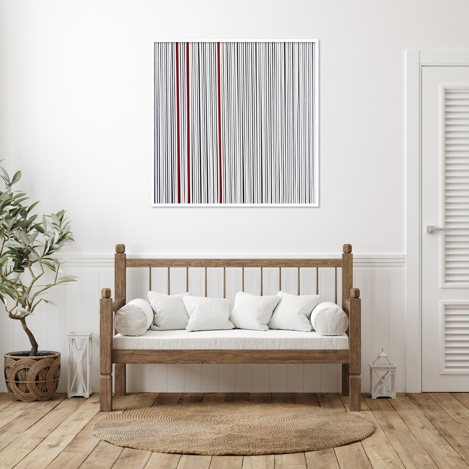 Mostly White by Alex Dunn, White, 41" H x 41" W x 1" D