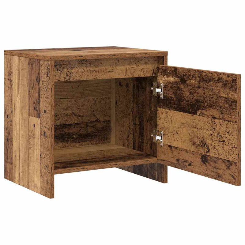 Bedside Cabinet 45 X 34 X 44.5 Cm Engineered Wood, Black Oak