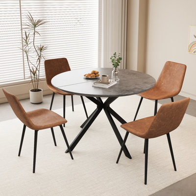 Ensemble de table de salle à manger moderne avec 4 chaises