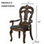 Chaise de salle à manger avec accoudoirs ornés de corbeaux 2 pièces Traditional Style