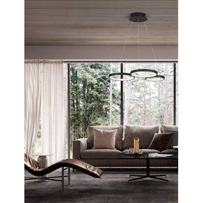 3 - Light Black LED Unique/Statement Pendant