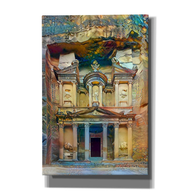 «Petra Jordan» par Pedro Gavidia, art mural sur toile, L 12 po x H 18 po