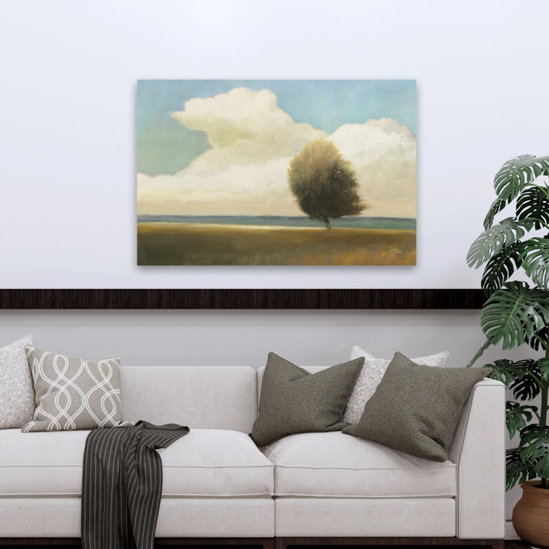 Arbre contemporain soufflé au vent, H 48 po x l 32 po