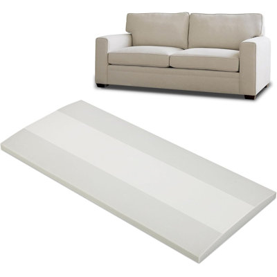 Support de coussin de canapé pour causeuse en mousse haute densité 44 po x 20 po Supports de canapé pour coussins d'affaissement gris clair 1PC