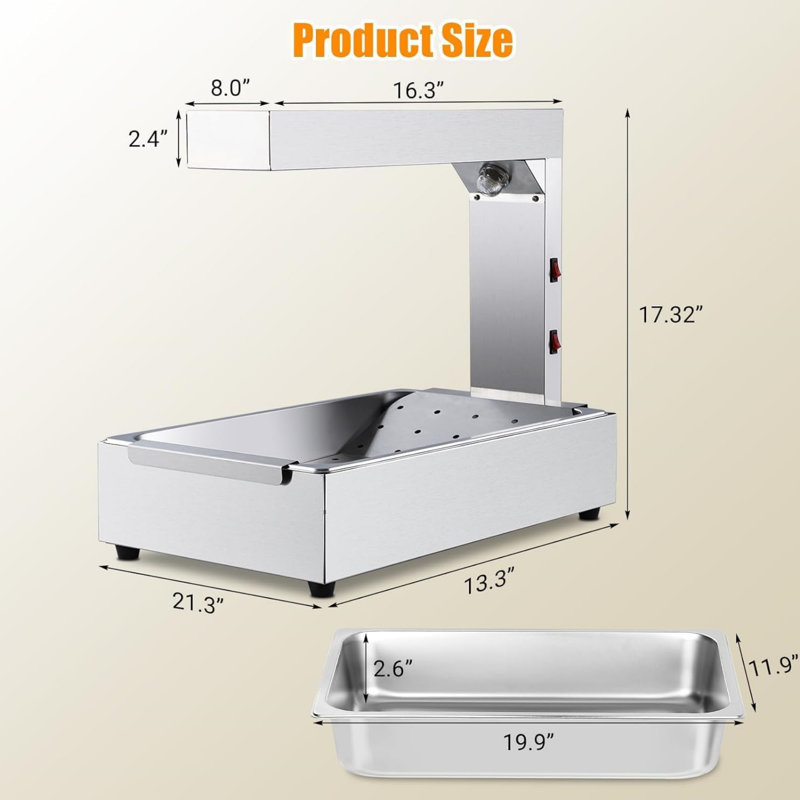 Réchaud commercial commercial en acier inoxydable 650W