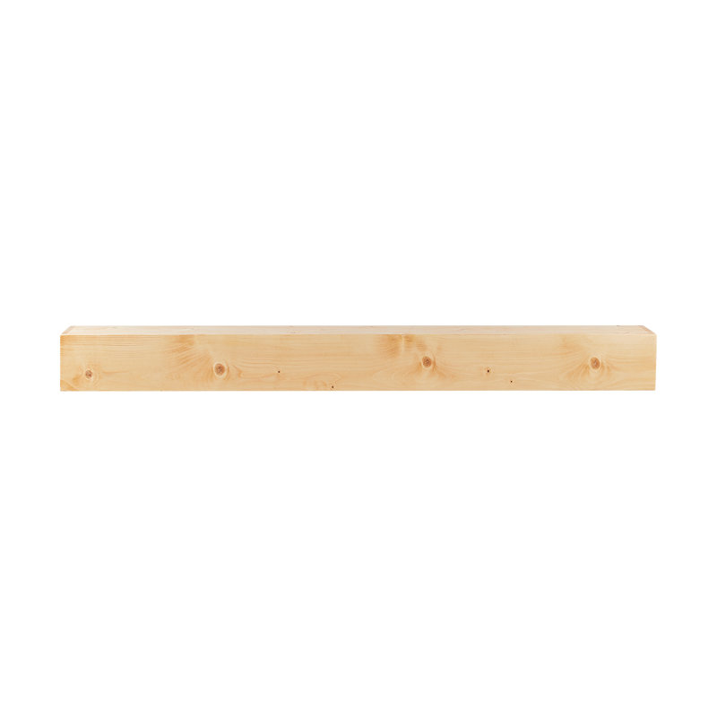 Ebern Designs Fireplace Mantel Wood Shelf Floating Rustic Fireplace Mantel 72", Natural