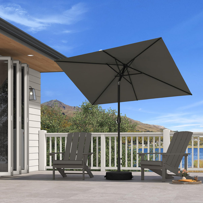 Parasol de table rectangulaire 5 'x 8', Gris