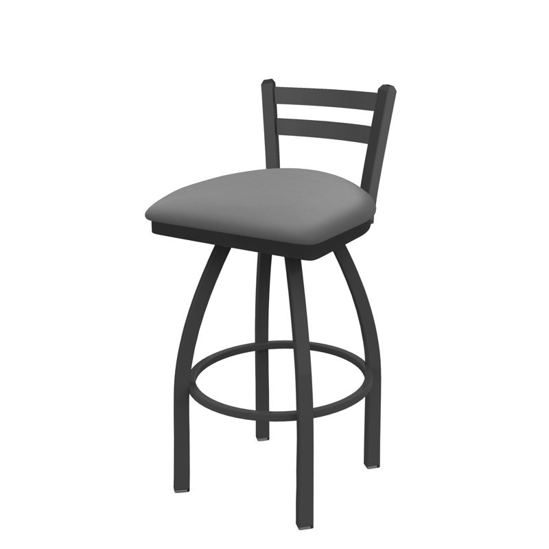 Tabouret de bar et de comptoir 411 Jackie, Vinyle - gris Folkstone Canter, Étain