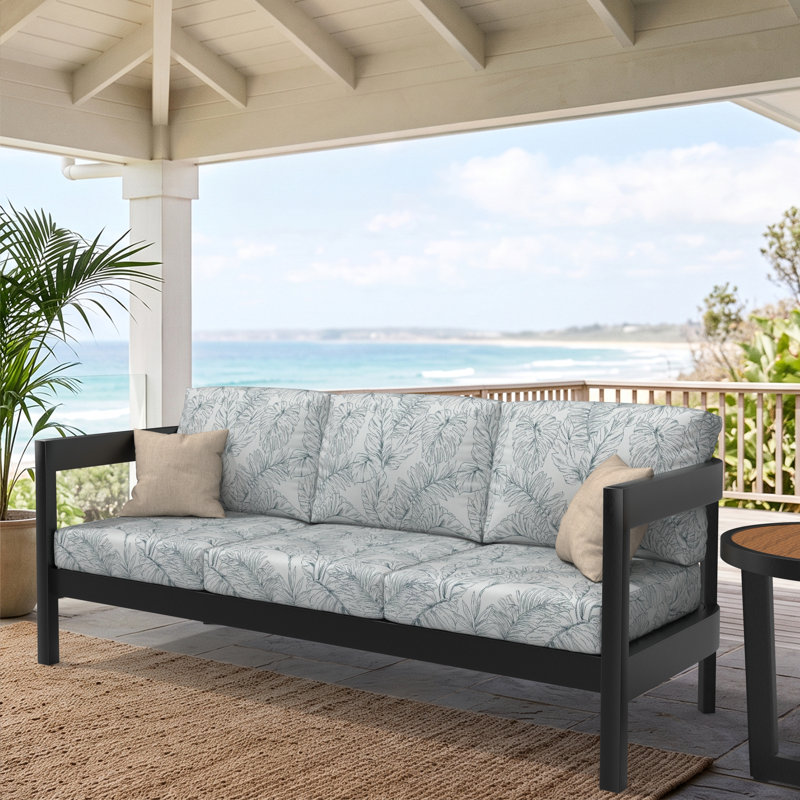 Coussins de siège et de dossier Sunbrella pour canapé de 6 pouces (ensemble de 3), Sunbrella® Calm Laurel