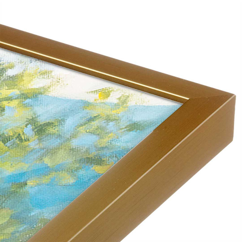«Blue Ridge Cows Grazing» par Carson Overs passer, reproduction d'art, H 12 po x l 16 po, Doré
