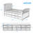 Twin Size Platform Storage Bed Solid Wood Bed With 6 Drawers
