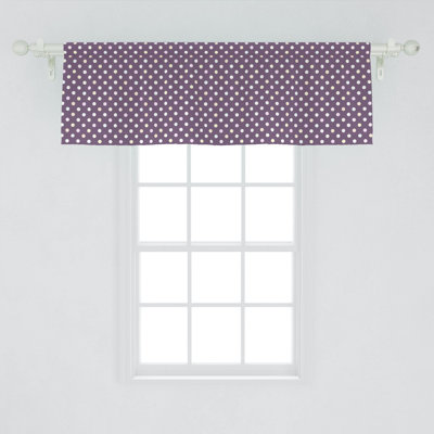 Polka Dots Tailored Window Valance