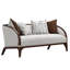 Causeuse Houston Bouclé 2 places - gris galet / noyer