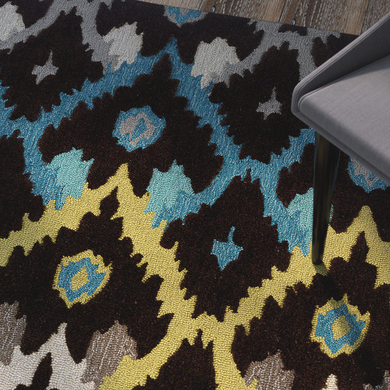 Mehcad Ikat Indoor Rug, Rectangle 5' x 7'