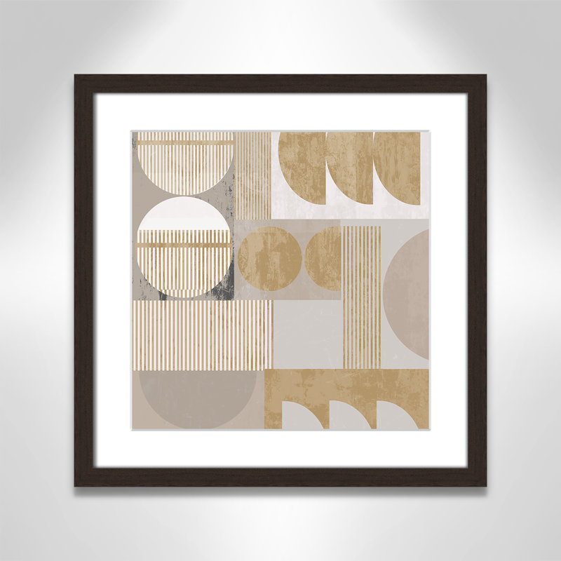 Golden Balance I Print par , L 17 po x H 17 po, Imprimé mat, Open Grain Walnut