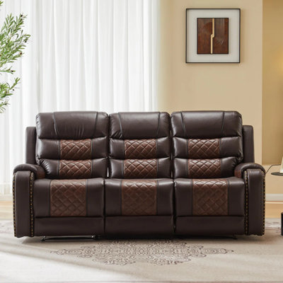Abba 3-person Recliner Sofa With Padded Arms