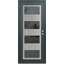 Porte d'entrée pré-suspendue à panneau en acier argenté anthracite / anthracite-119849413-119849411