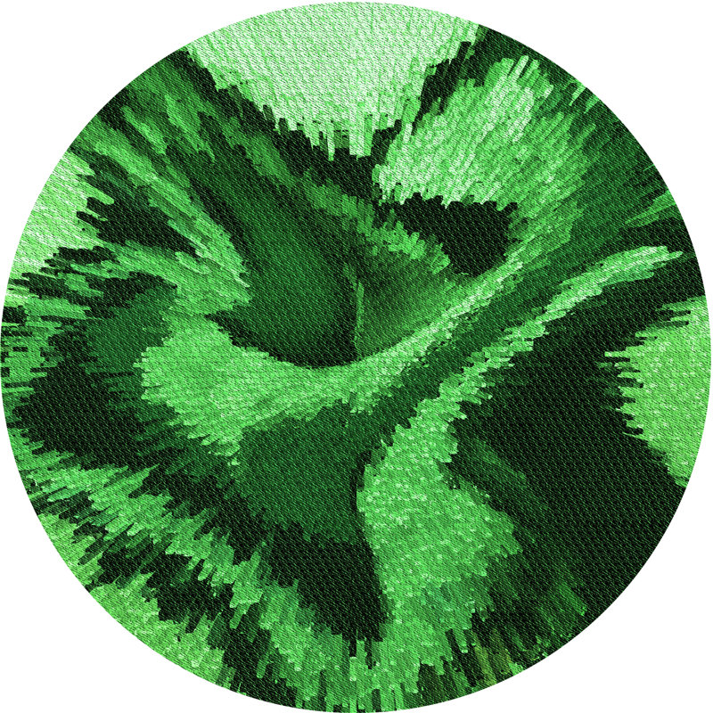Abstract Indoor Rug, Round 7'