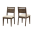 Maedean Solid Wood Panel Back Fabric Side chair