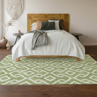 Premium Machine Washable Cerrito Green Rug