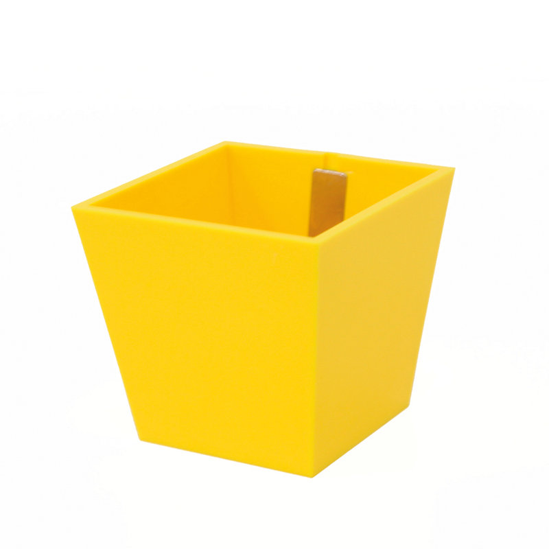 Pot Planter, 6.5cm H x 6.5cm W x 6.5cm D, Yellow