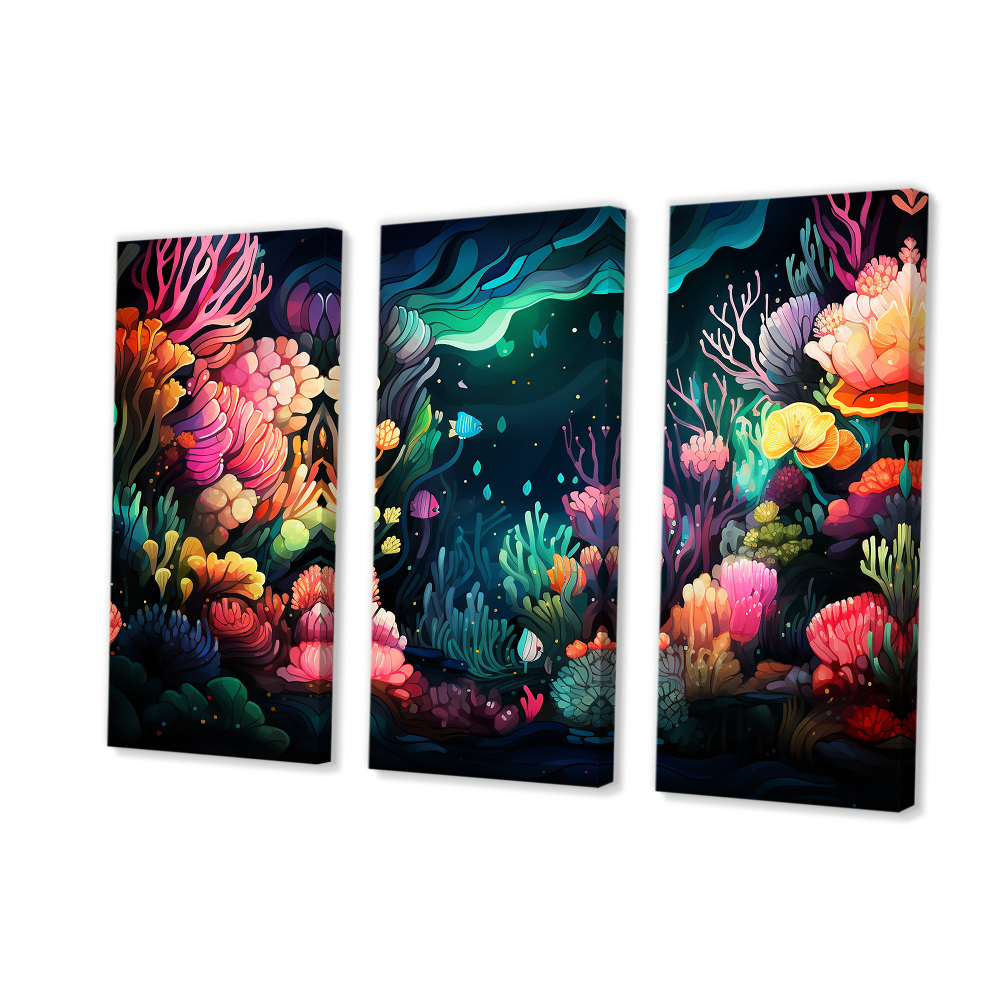 Beachcrest Home™ Multicolor Coral Reef Explorations IV - Coral Wall Art ...