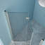 Porte de douche en nickel brossé l 34 po x H 72 po avec verre trempé - peu encombrant, réglable, finition facile