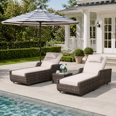 Chaise longue inclinable avec coussin Elia