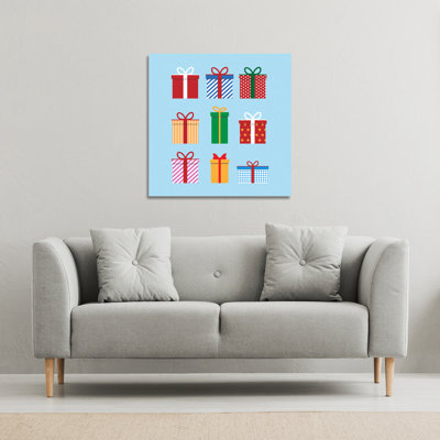 Gift Boxes - Wrapped Canvas Print