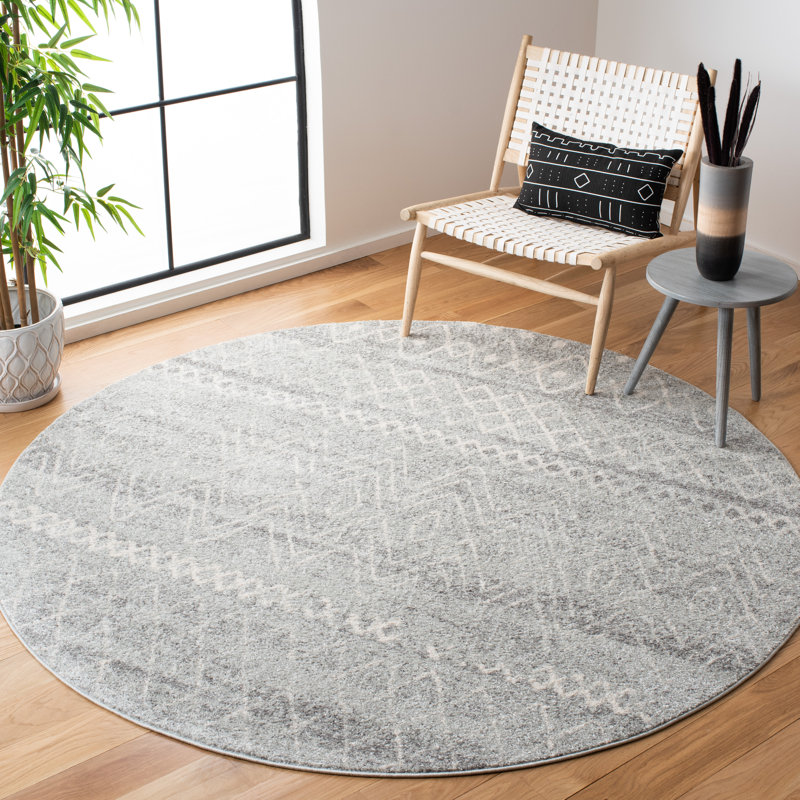 Shackelford 700 Performance Geometric Rug, Round 6'7"