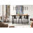 Kenmore Acacia Solid Wood Top Metal Base Dining Table
