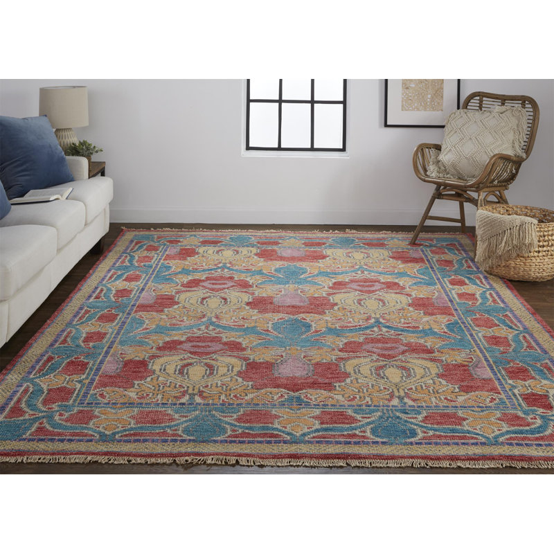 Tapis en laine Olajuwan, Rectangle 7 pi 9 po x 9 pi 9 po