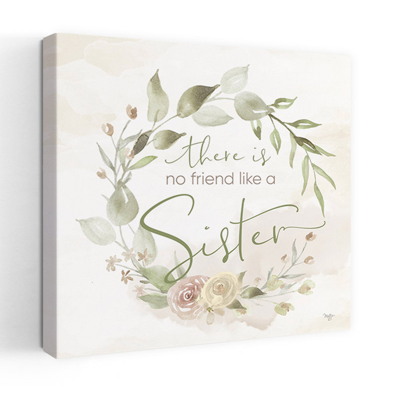 Like A Sister, art floral contemporain, H 18 po x l 18 po