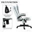 Fauteuil de bureau en microfibre de massage, fauteuil de bureau de massage vibrant, avec dossier chauffant et inclinable-457537325