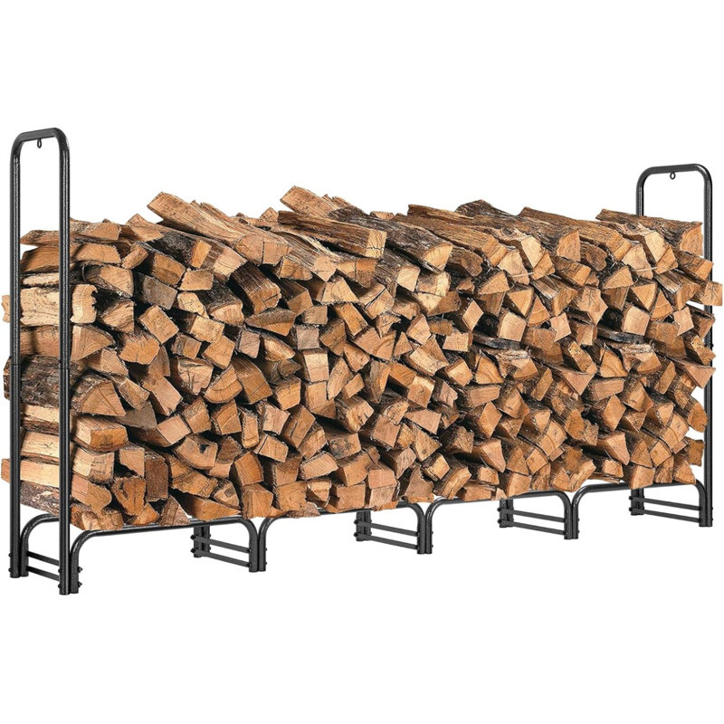 8ft. Heavy Duty Adjustable Log Rack With Carrier Bag