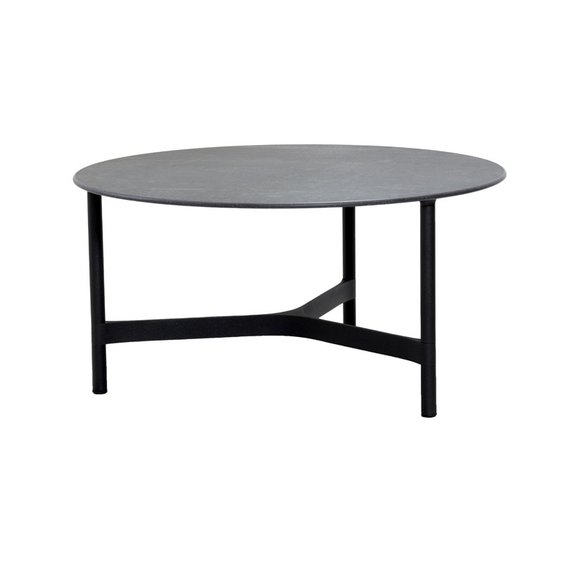 Twist Outdoor Round Coffee Table, 35.5" , Lava Gray, Gray