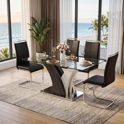 Ensemble de table de salle à manger 5 et 7 pièces Modern Glam