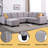 Upholstered L-Shaped Sectional Symmetrical-965458063