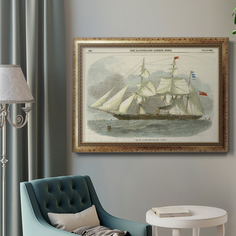 Antique Clipper Ship III - Reproduction d'art sur toile encadrée