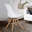 Chaise d’appoint rembourrée en blanc SHICK