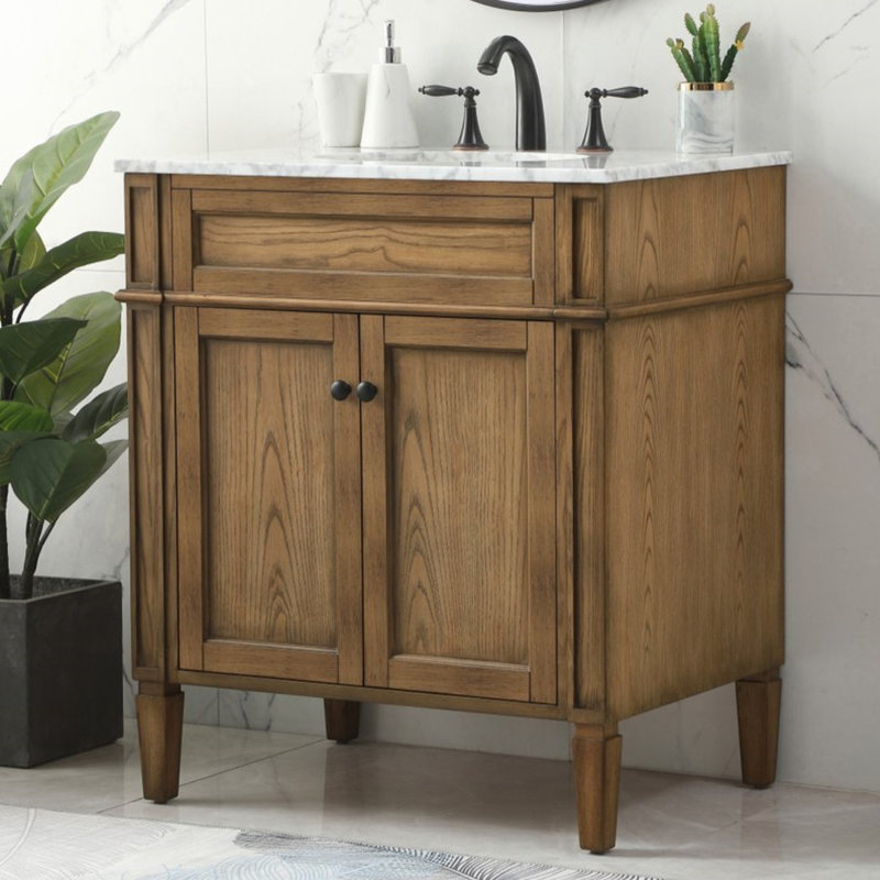 Ensemble de meuble-lavabo simple 30 po Rivers, Bois flottant