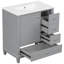 Meuble-lavabo 30 po avec lavabo, une porte avec tablette et trois tiroirs, porte à fermeture en douceur-135053131