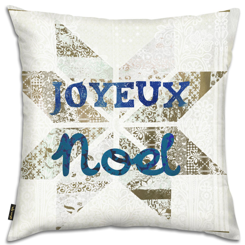 Coussin décoratif star noel, Bleu