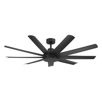 Geovanni 60” Indoor/Outdoor LED Smart Ceiling Fan — Matte Black