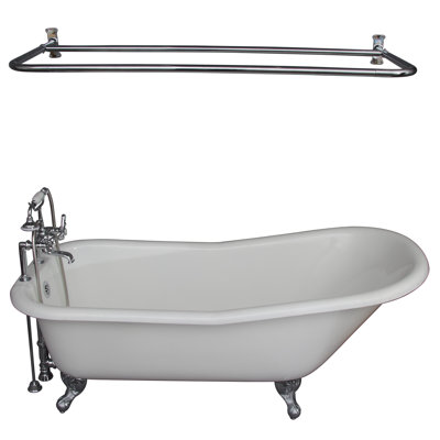 Baignoire de trempage sur pattes en fonte 61 "x 31" avec robinet Icarus