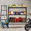 Étagère industrielle à 3 niveaux - 63 po, étagère robuste en acier réglable, l 67 po x P 19,7 po x H 63 po, noir, nécessite un assemblage