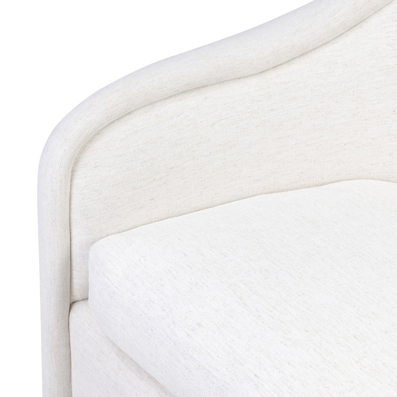 Blaire Swivel Wingback Chair, Crypton Nomad Snow