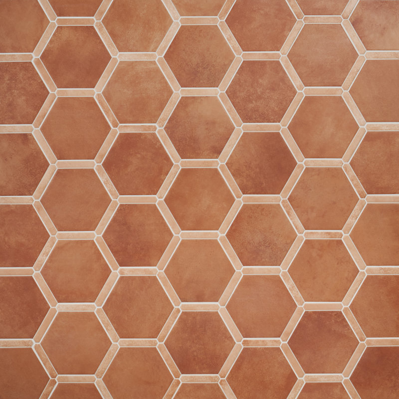 Samara 9" x 10" Porcelain Tile, Brown