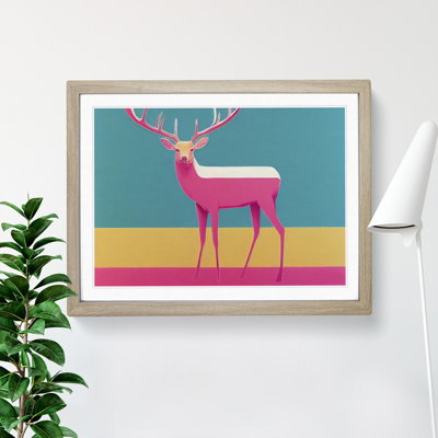 Abstract Stag Deer Vol.2 - Framed Print