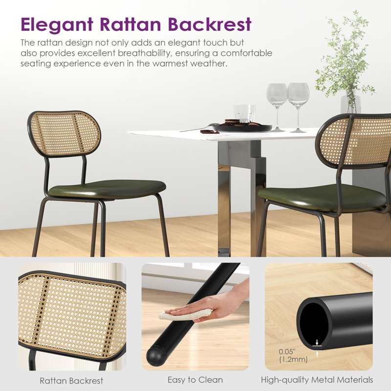 Rattan Dining Chairs Set Of 2